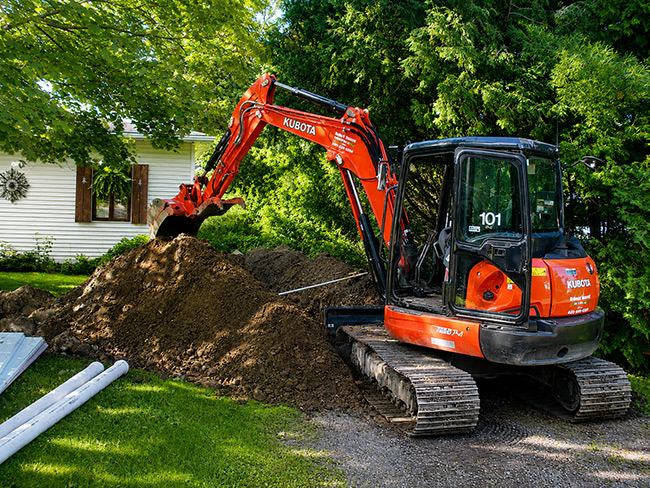 Sewer and water installation